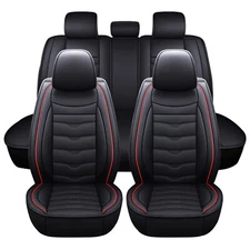 5 Seats Car Seat Cover for Toyota Faux Leather Full Coverage Cushion Protector