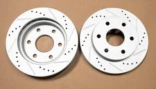 ECCPP Vented Front Disc Brake Rotor Set Drilled & Slotted 803278, 12 in. 6 Lugs