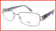 FENDI Eyeglasses Frame F883 539 Metal Acetate Violet Italy 53-16-130, 33