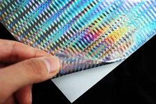 6 pcs 10X21cm Holographic Film Flash Artificial Fish Skin DIY Jig Lure Sticker