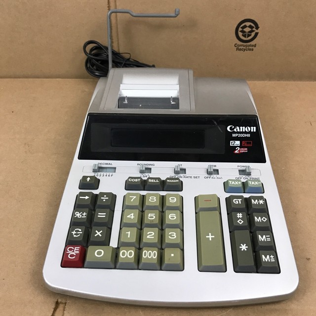 Canon Mp20dhii 12 DIGIT 2color Display Business Printing Calculator