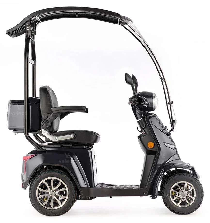 Electric scooter for seniors GRAVIS with windscreen and roof GRAY - Image 4 of 4