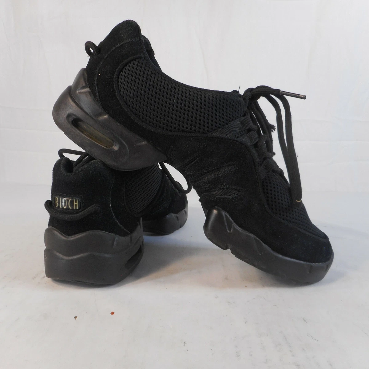 Bloch Womens Suede Dance Sneakers Split Sole S0528L Black Size 11