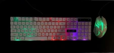 Lighting keyboard and mouse gaming -WHITE set