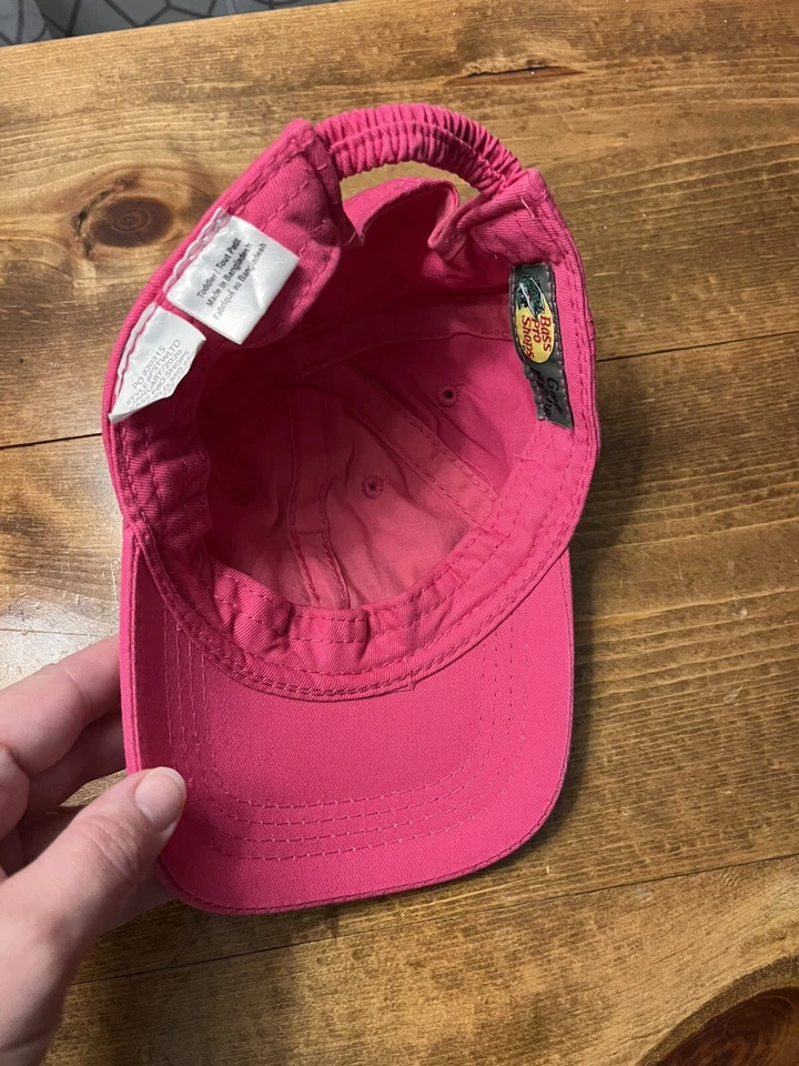 GORRA GORRA DE PELOTA DE BÉISBOL ROSA PARA NIÑAS PEQUEÑAS BASS PRO SHOPS Foto 3 de 4