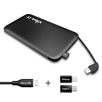 5000mAh Power Bank Chargeur Portatif Batterie Externe avec câble Pour Téléphone