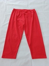 Ladies Capri Leggings Elegance Size XL Cropped Red 23552