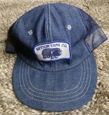 Vintage Bryson Tank Co. SnapBack Trucker Denim Patch Hat Made In USA