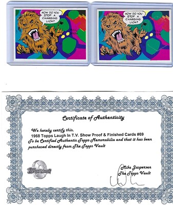 Topps Vault 1968 Laugh-In Vintage Trading Card and Printers Proof Blank Backed