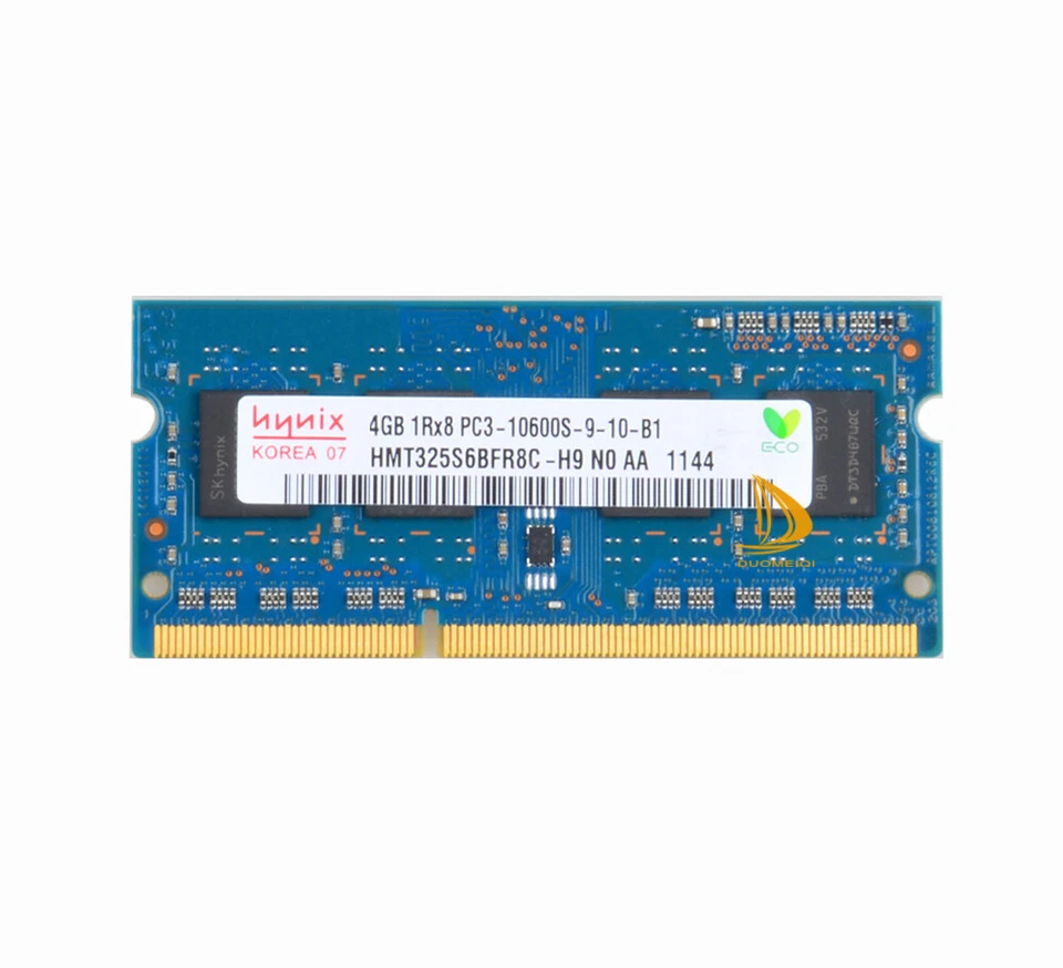 Hynix 4 GB 1RX8 PC3-10600S DDR3-1333Mhz SODIMM Laptop-Speicher geringe Dichte ##