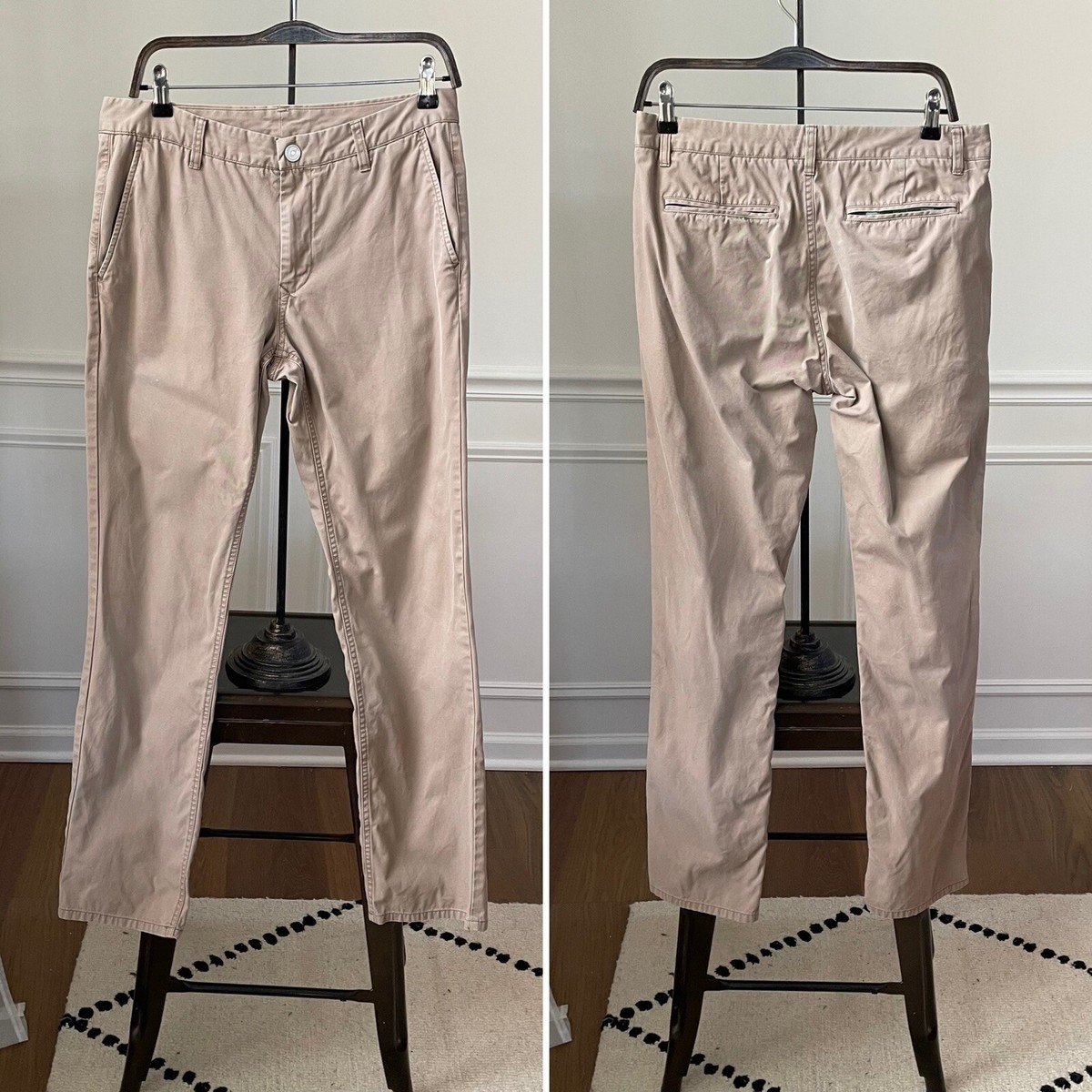 Bonobos Millstones Khaki 32x30 Slim Straight Stretch Washed