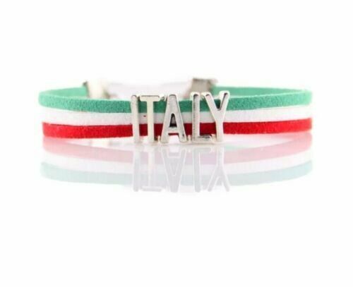 Italie drapeau bracelet couleurs italiennes bijoux bracelet à langer bijoux bras  - Photo 1/2