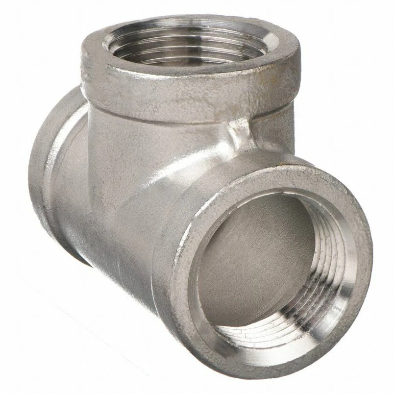 1/8" 150 Female NPT Pipe Tee Cast 304 Stainless Steel Fitting SS030141304 - Image 2 of 4
