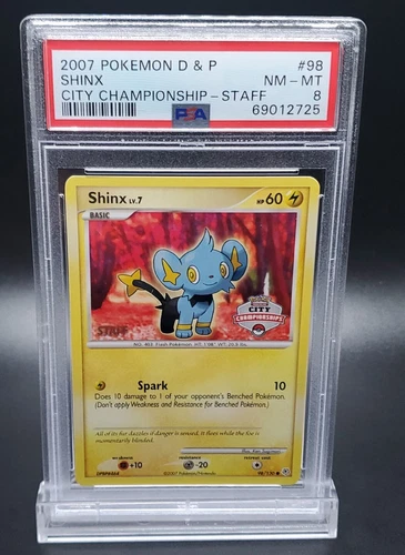 PSA 8 NM MINT Shinx City Championship Staff Diamond & Pearl Pokemon 2007 98/130