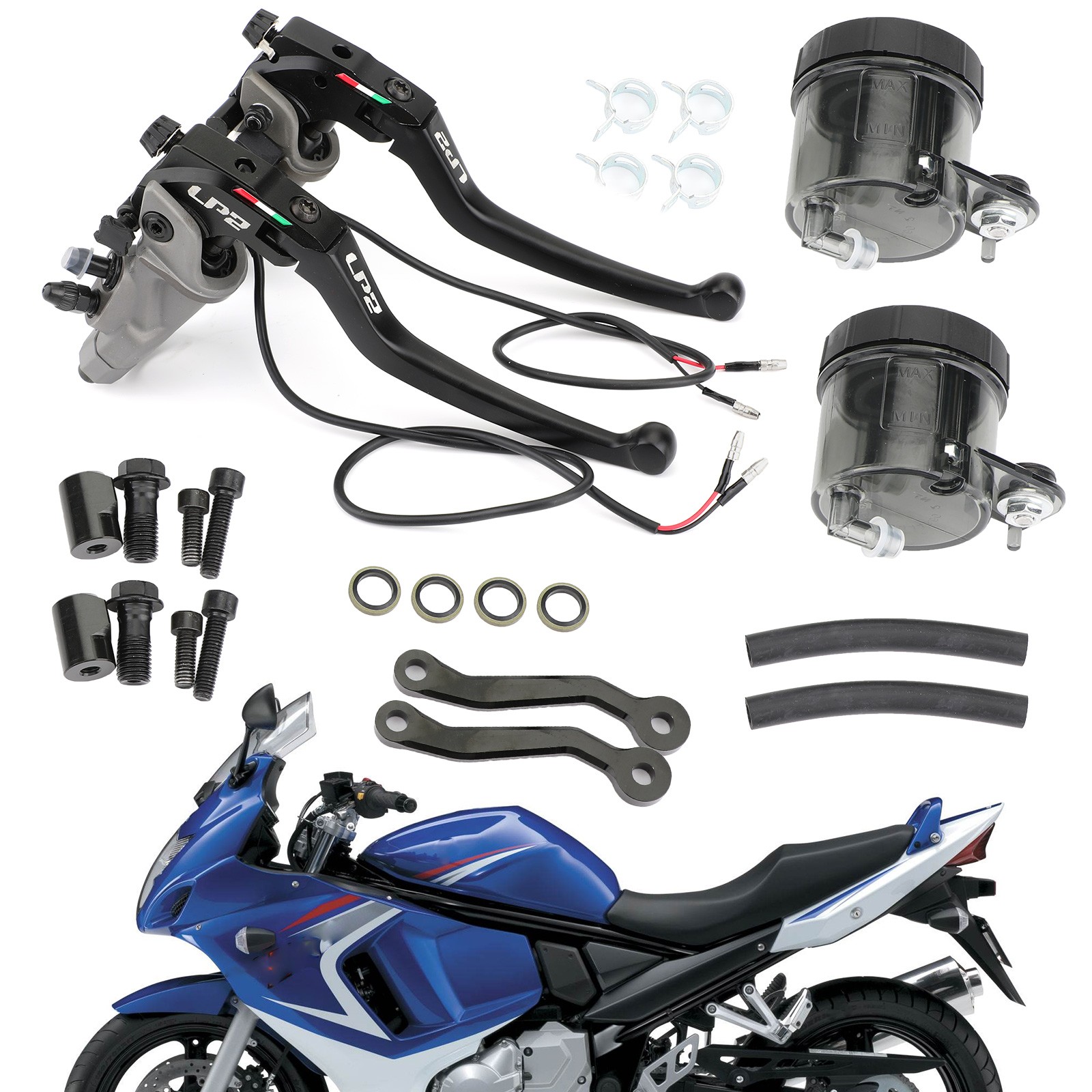 1 Pair Brake Master Cylinder fit for Kawasaki ZX7R ZX9 ZX11 ZX1100 ZX14R EJ