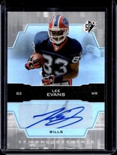 2007 SPx Lee Evans Endorsements Auto Autograph #EN-LE Bills