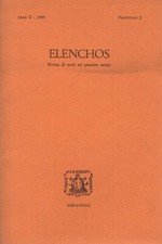 Elenchos, Anno X - 1989, Fascicolo 2 - AA.VV. (Bibliopolis) [1990]