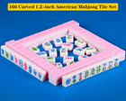 American Mahjong Set Pink 166 Mahjong Tile Set 1.2-Inch American Mahjong Tile Se