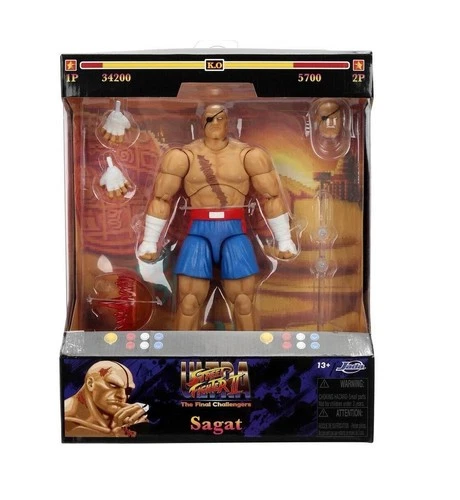 Jada Toys - Street Fighter II - Sagat Action Figure, In Stock