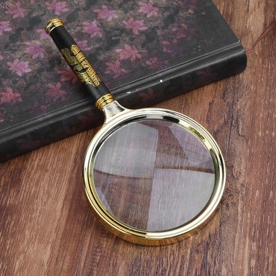 Handheld Reading Magnifier 90MM Large Magnifying Lens with Non-Slip Soft Handle