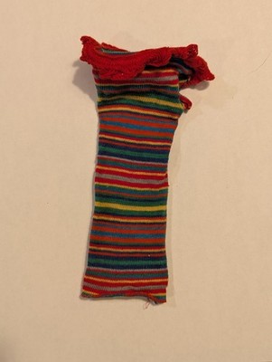 Vintage Barbie SPECTATOR SPORT PAK Multi Colored Striped Knit Dress 1963 Mattel