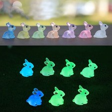 Gardening Luminous Bunnies Cute Miniature Figurines Mini Rabbit Ornaments