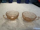 Jeannette Cherry Blossom Pink Child Minature Junior 2x Cups Depression Glass