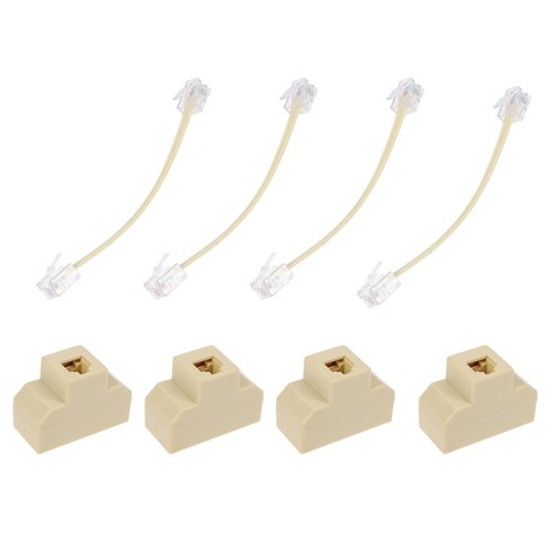 4 Pcs Boîte De Disjoncteur Ligne Téléphonique Adaptateur Fil Téléphone - Afbeelding 12 van 12