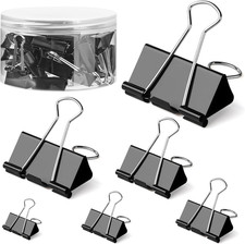 150 PCS Binder Clips Assorted Sizes, Extra Large Medium Small Mini and Micro, Me