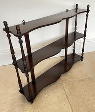 Victorian Style Spindle Wall Shelves, Three Tier Hanging Wall Shelf
