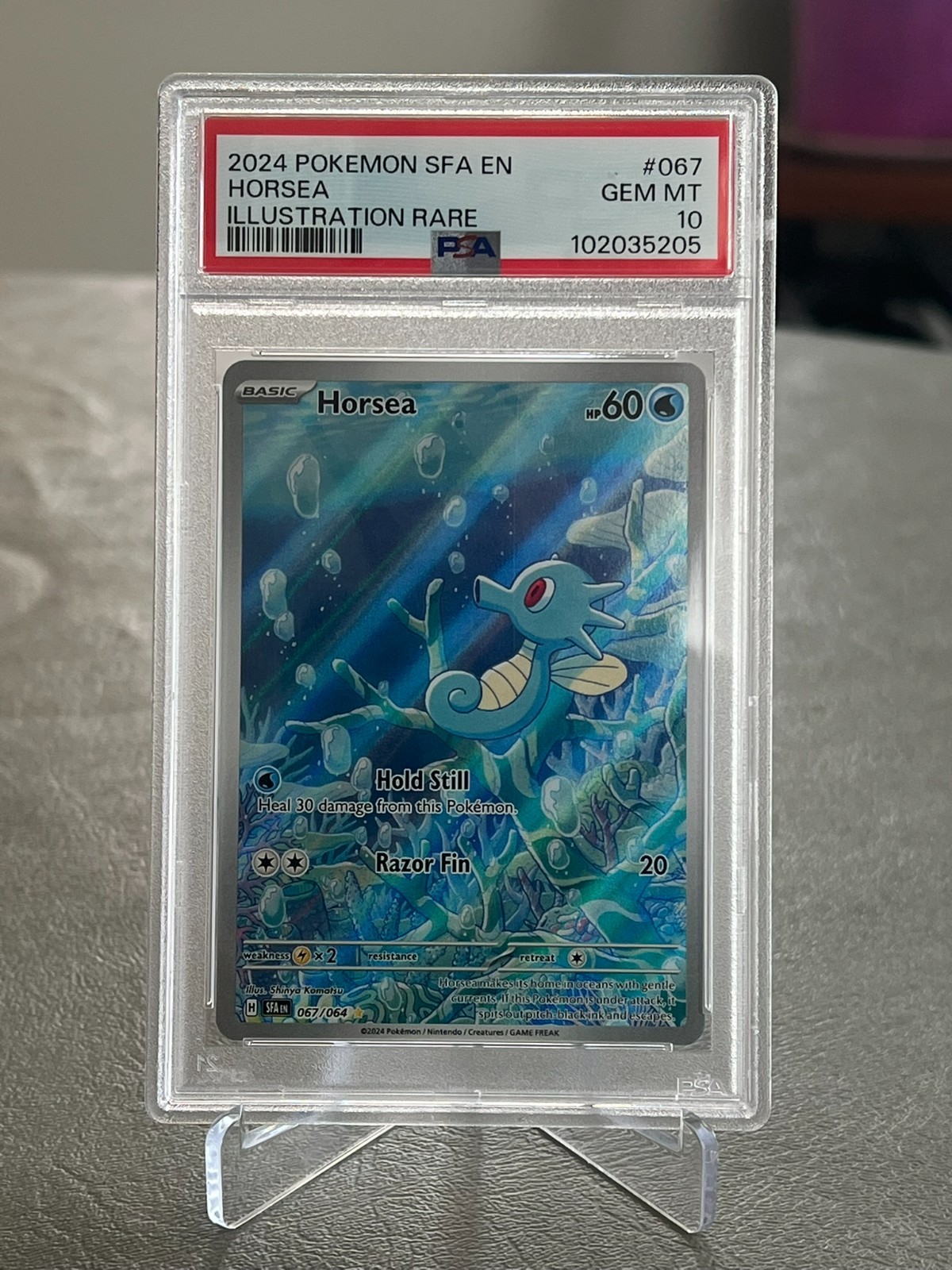 Pokemon Horsea Shrouded Fable 067/064 Holo PSA 10 GEM MINT