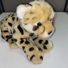 FAO Schwarz Cheetah Leopard Cub Realistic Soft Plush Stuffed 2018 12"-18" Cat