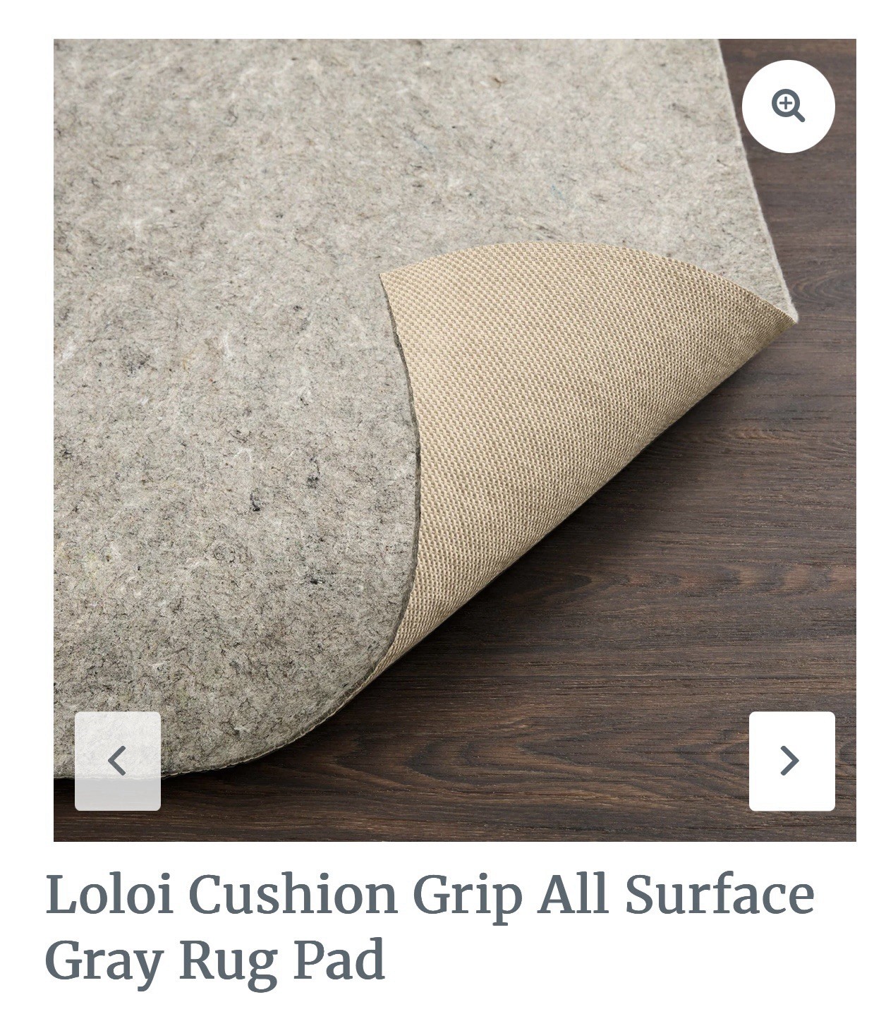 Lolol 8x10 Cushion Grip All Surface Grey Rug Pad From Wayfair. New Sealed