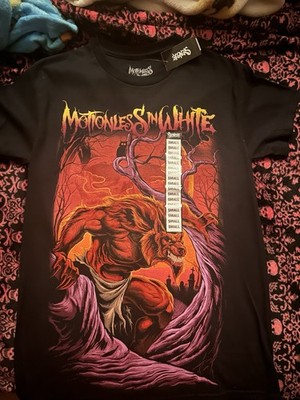 Motionless In White Horror Graphic Print Logo Crew Neck T-Shirt 