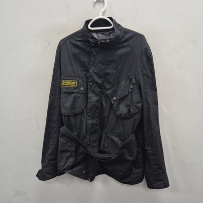 Barbour Flyweight A7 Trials Suit Wax Waterproof Biker Belted Jacket Coat Medium