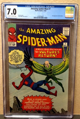 AMAZING SPIDER-MAN #7 CGC 7.0 - 1963 MARVEL - 2ND APP OF THE VULTURE