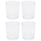 Hearth & Hand with Magnolia 4pk 6.5oz Short Fluted Glass Tumbler Set, Clear