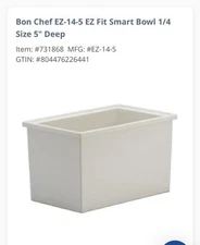Bon Chef M-EZ-14-5 EZFIT Smart Bowl -1/4 Size 5" Depth 5 Qt