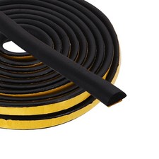 16.4FT Solid Rubber Weather Stripping, Self Adhesive EPDM Seals Strip