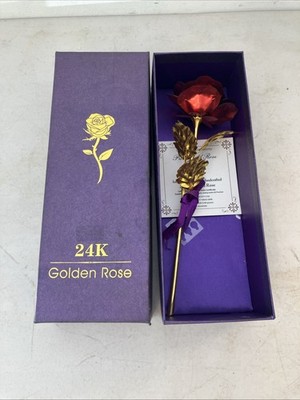 Gold Plated Real Rose 24K Dipped Flower Valentine's Day Love Gifts For Her