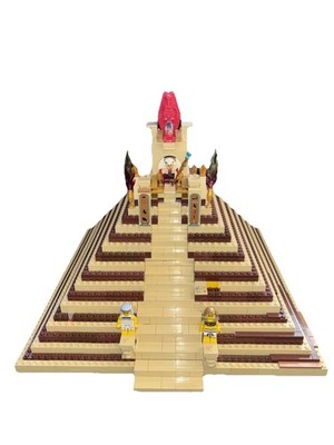 100% LEGO Pharaoh's Pyramid King 14.5  By 12  Tall Custom Build Rare!! See Pics!
