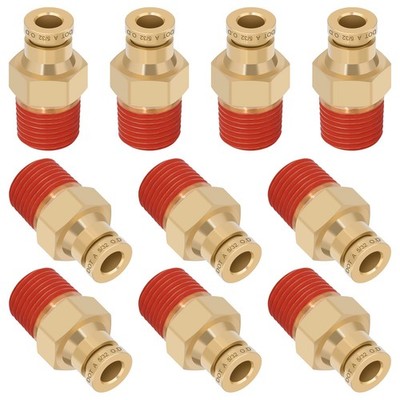 5/32'' Quick Push to Connect Fittings Brass Union Straight Joint DOT Approved ...