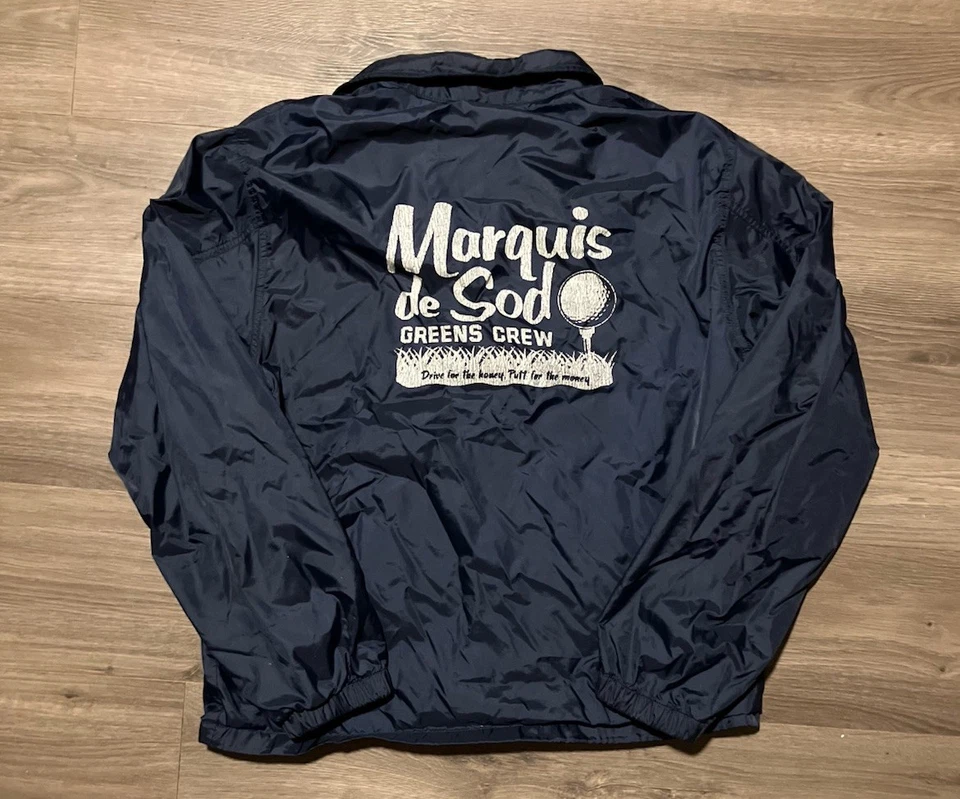 Chaqueta cortavientos vintage Abercrombie Fitch talla grande Marquis de Sod golf nailon Foto 4 de 4