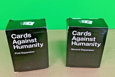 Lot of 2 - First & Second Expansion Packs for Cards Against Humanity - Complete