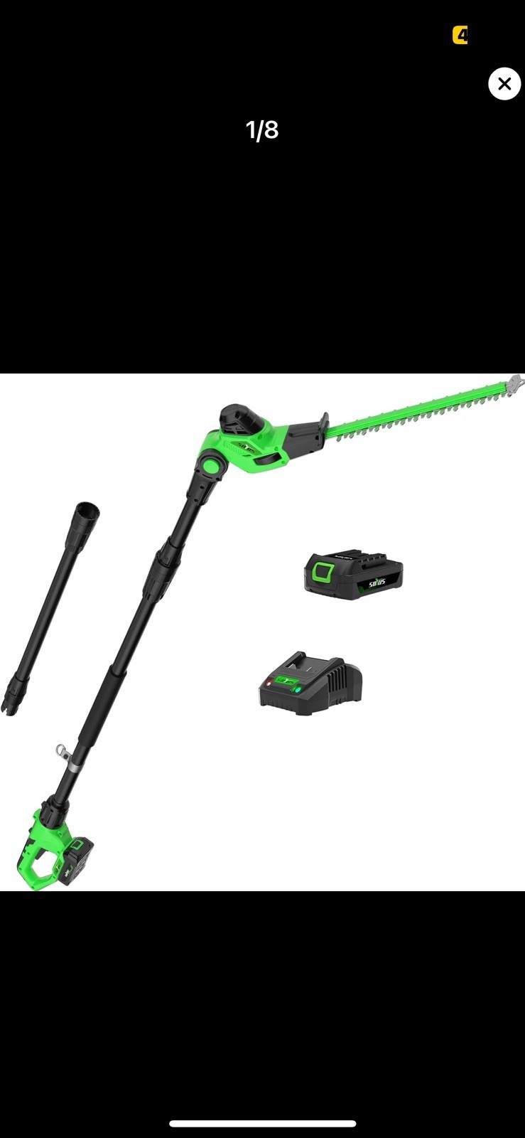 Cordless, 18-inch Electric Hedge Trimmer