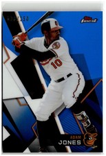 2018 Finest #72 Adam Jones Blue Refractor #/150