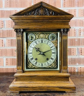 Antique Bracket Mantel Clock Quarter Chiming 8 Day Winterhalder & Hofmeier W&H