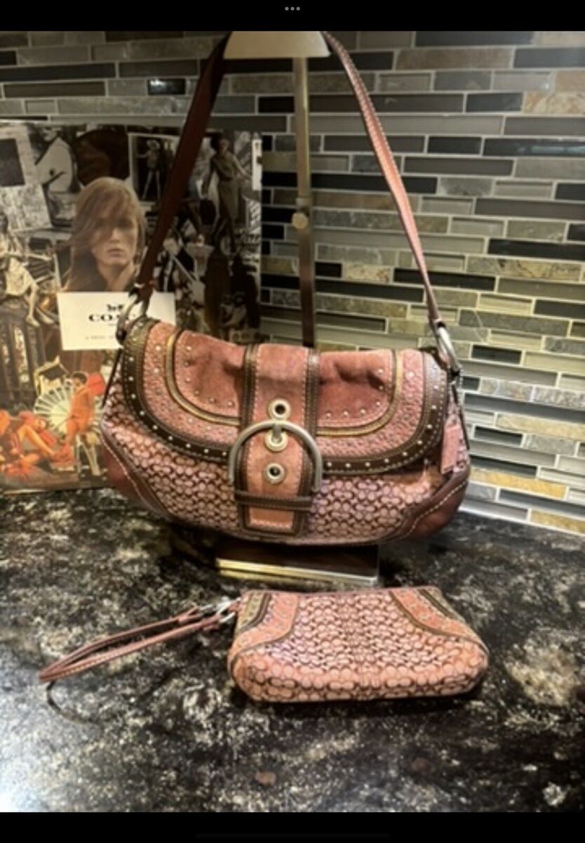 COACH Vintage SOHO Satchel Buckle Flap Signature Fabric COACH Vintage SOHO Satchel Buckle Flap Signature Fabric