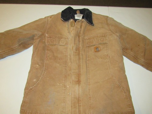 Carhartt Boy's Brown Zip Up Long Sleeve Detroit Jacket Size M - Picture 6 of 8