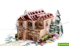Home for the Holidays, Pop Up Card, 3D Popup Greeting Cards